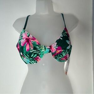 GB Floral Bikini Swim Bra 36D‎ NWT